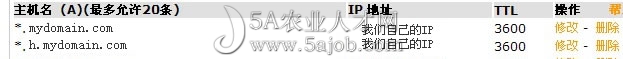 重新進行域名泛解析
